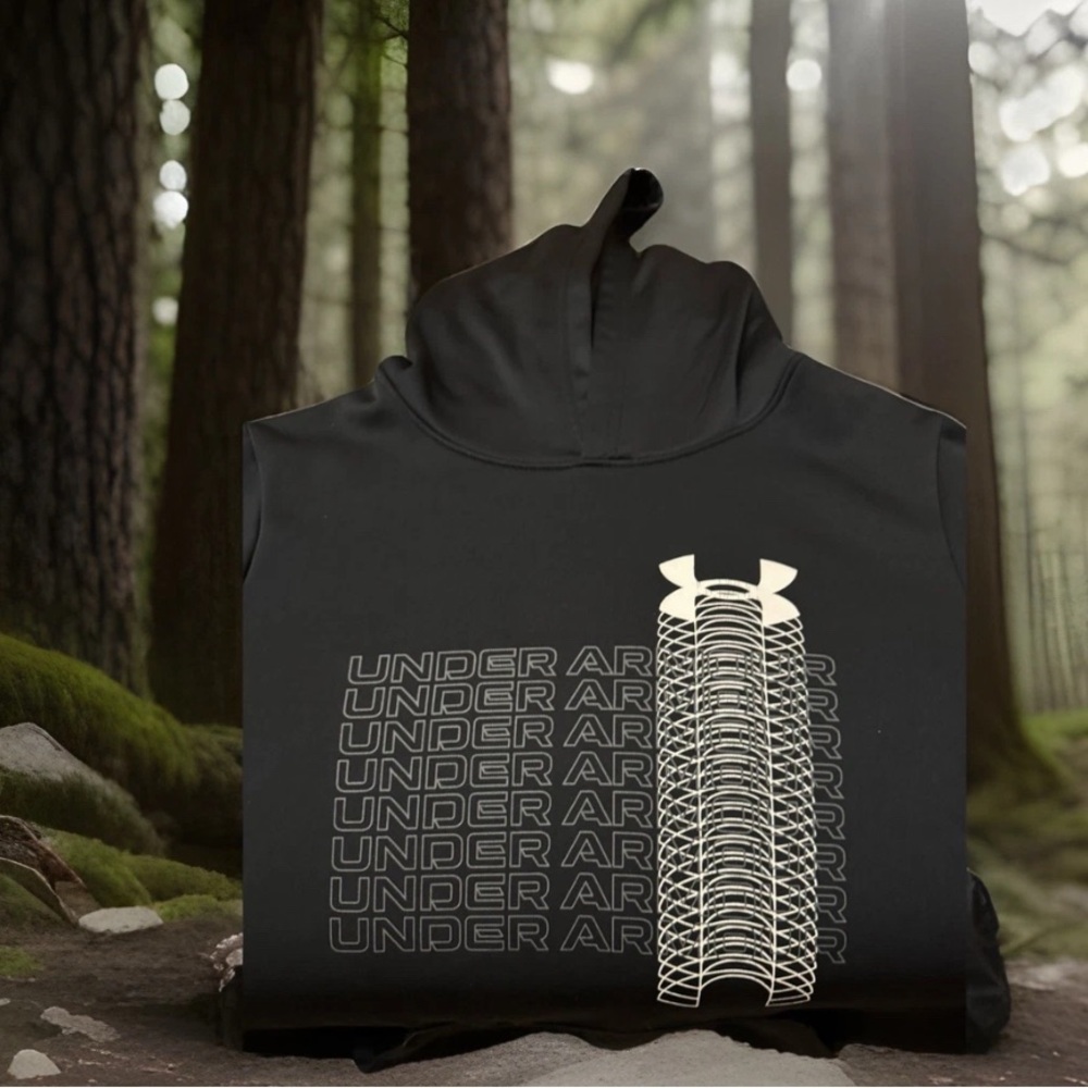 Under Armour Black and White Graphic Hoodie